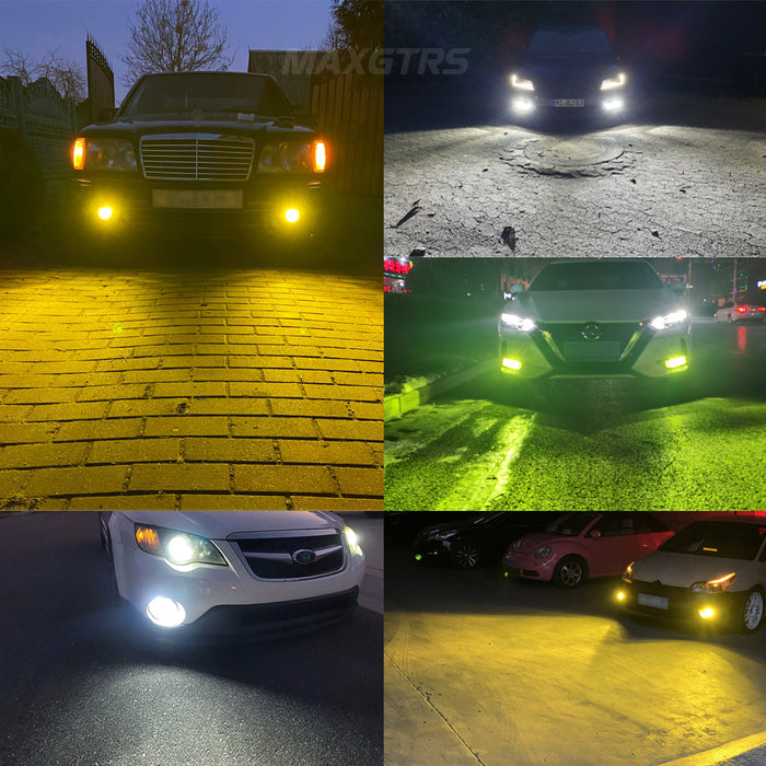 2× H3 LED Headlight Bulb Canbus No Fan High Beam 6500K White Yellow Car LED Fog Light Driving Lamp DRL 12V Mini Design