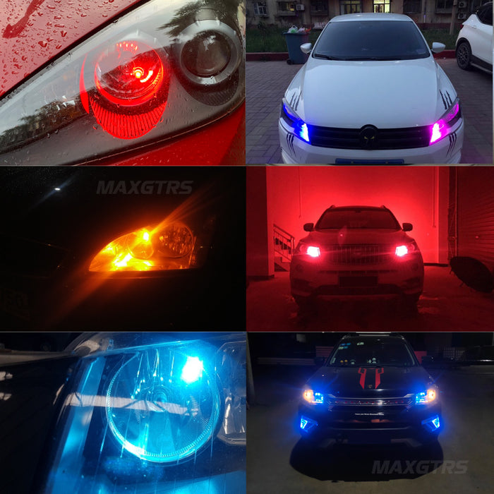 LED Car Lights Bulb  MAXGTRS - 2× T10 W5W LED Bulbs Canbus No Error  Interior Reading Parking Lights with lens — maxgtrs