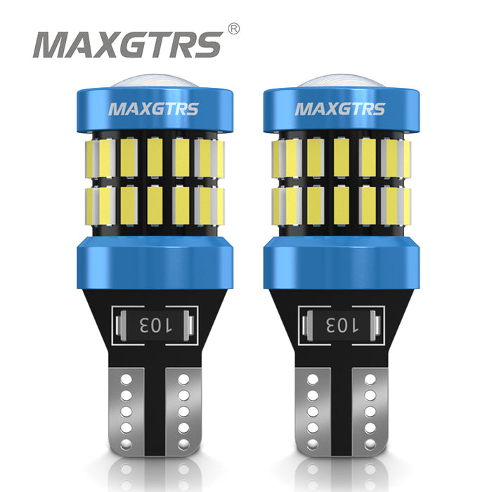 LED Car Lights Bulb  MAXGTRS - 2× T15 W16W 921 912 LED 4014+3030 LED  Backup Car Reversing Light Bulb Backup Canbus Turn Signal Lamp — maxgtrs