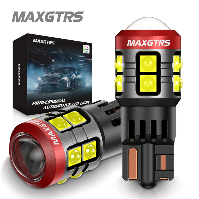2xT10 LED W5W 5W Car Side Interior lights 12V Super Bright Bulb 3030 Chips 194 168 Auto White 6000K Parking Marker Dome Lamps（