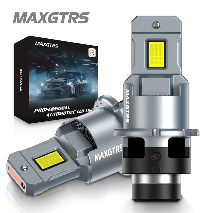 2x D4S D4R D2R D2S LED Headlight Bulbs 6000K White Conversion Kit Plug and Play HID Xenon Light Replacement CANBUS Error Free