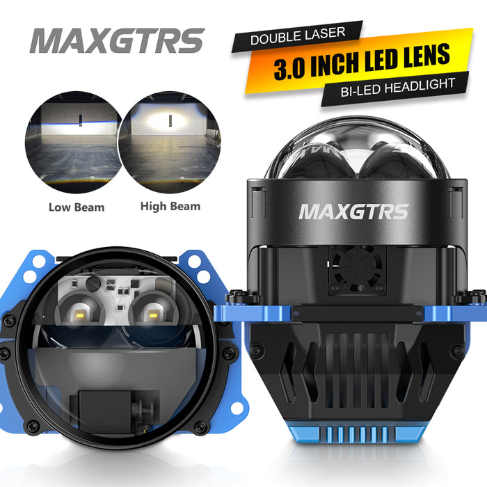 2× Laser 3.0 Inch Bi LED Hyperboloid Projector Lens H7 H4 9005 9006 Headlight Lenticular Optics For Hella 3R Car Accessories