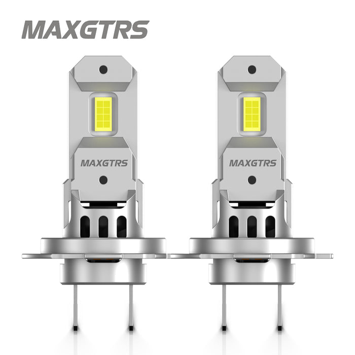 2× H7 H18 LED Lights 1:1 Mini Size Head Lamp Wireless 20000LM CSP LED Chips H7 Car LED Headlight Bulb 6500K White 12V 24V With Fan