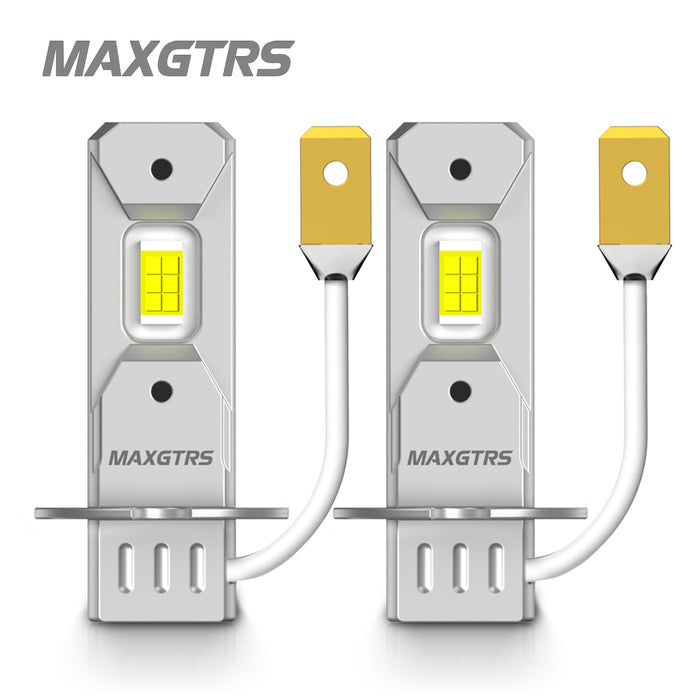 2× H3 LED Headlight Bulb Canbus No Fan High Beam 6500K White Yellow Car LED Fog Light Driving Lamp DRL 12V Mini Design