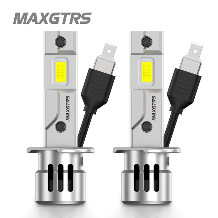 2× 16000LM H1 LED Headlight Canbus Car Fog Light 6500K Super White 12V 52W Plug and Play Mini Size