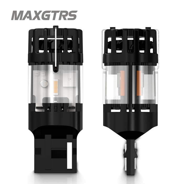 2x 3100LM High Power 1156 BA15S BAU15S PY21W Canbus No Hyper No Error With Fan T20 W21W Amber Yellow For Tuan Signal LED Bulb