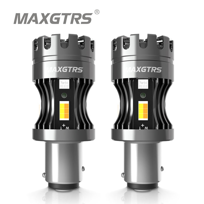 LED Car Lights Bulb  MAXGTRS - 2× Dual Color White Amber Switch 1157  BAY15D T20 7443 W21 5W T25 3157 LED Bulbs No Hyper Flash Canbus DRL Turn  Signal Light — maxgtrs