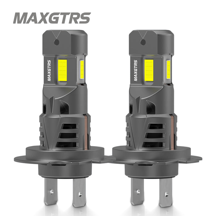 2x Three Sides Light H7 H8 LED Headlight Kit With Fan Canbus Error Free 6500K Wireless Turbo Driving Headlamp Replacement Bulbs