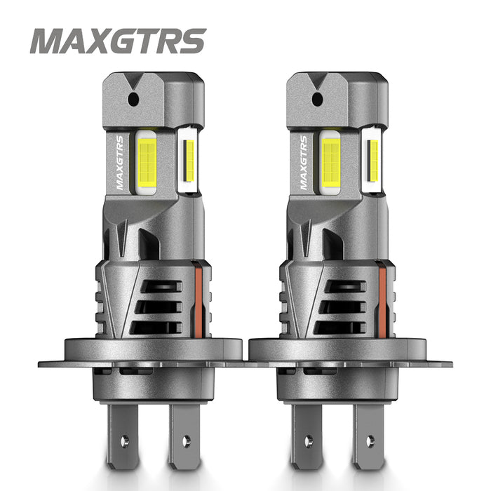 2x Three Sides Light H7 H8 LED Headlight Kit With Fan Canbus Error Free 6500K Wireless Turbo Driving Headlamp Replacement Bulbs