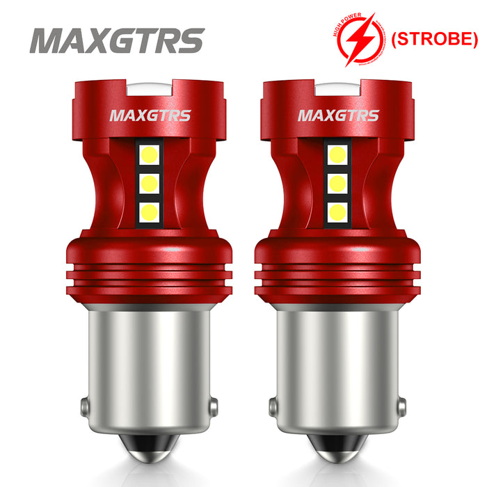 2x Strobe P21W BA15S 1156 7440 7443 LED Light Bulb T20 7506 BAY15D 1157 P21/5W LED Bulbs DRL Car Parking Brake Tail Lights