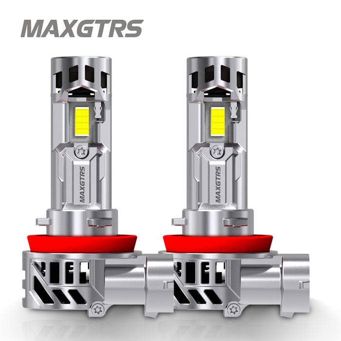 2× Turbo H7 H8 LED Front Headlight Bulbs 30000LM CANBUS Mini Size H11 LED High Low Beam Vehicle Lighting 6500K White 12V
