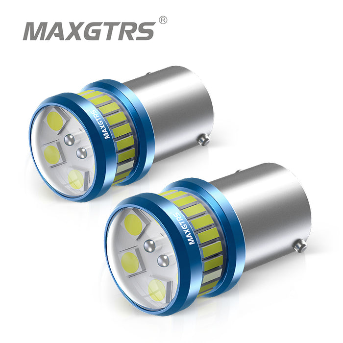2× 1156 BA15S P21W S25 T20 7440 W21W LED Bulbs Canbus Projector Lens for Reverse Brake Tail Turn Signal Light