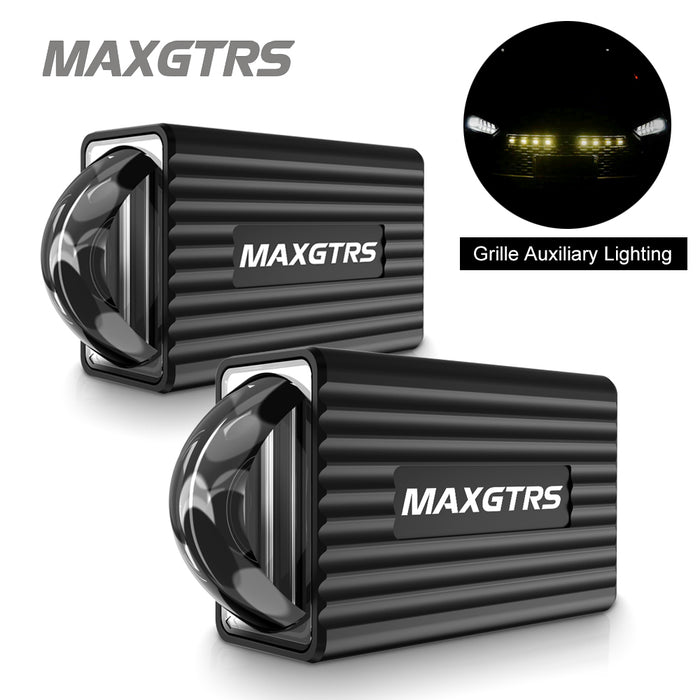 Ultra Thin Direct Beam Car Grilles Daytime Running Light Amber/White DRL LED Auto Front Center Grille Light For Offroad Trunk SUV