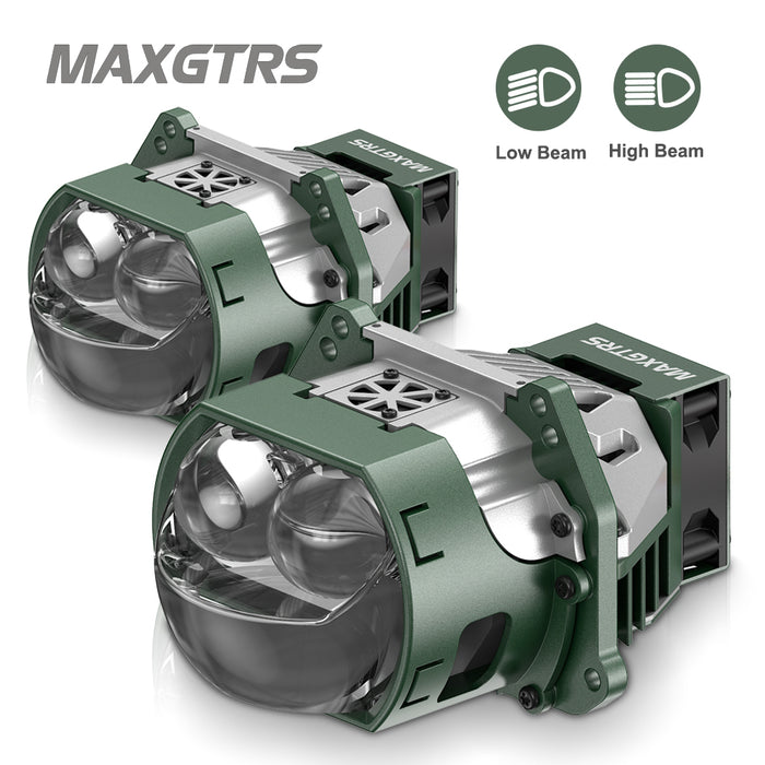 2× 3.0 Inch Square Bi LED Projector Lense for Car Headlight Auto Driving Light Hella 3r G5 Lense 80W 6000k Car Light Accessories