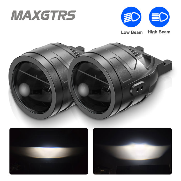 2x 3 Inch Car Bi LED Projector Lens Fog Light 12V 110W 6000K High/Low Beam For Toyota Honda Nissan Ford Universal Fog Lamp Retrofit
