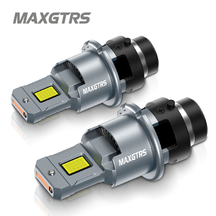2x D4S D4R D2R D2S LED Headlight Bulbs 6000K White Conversion Kit Plug and Play HID Xenon Light Replacement CANBUS Error Free