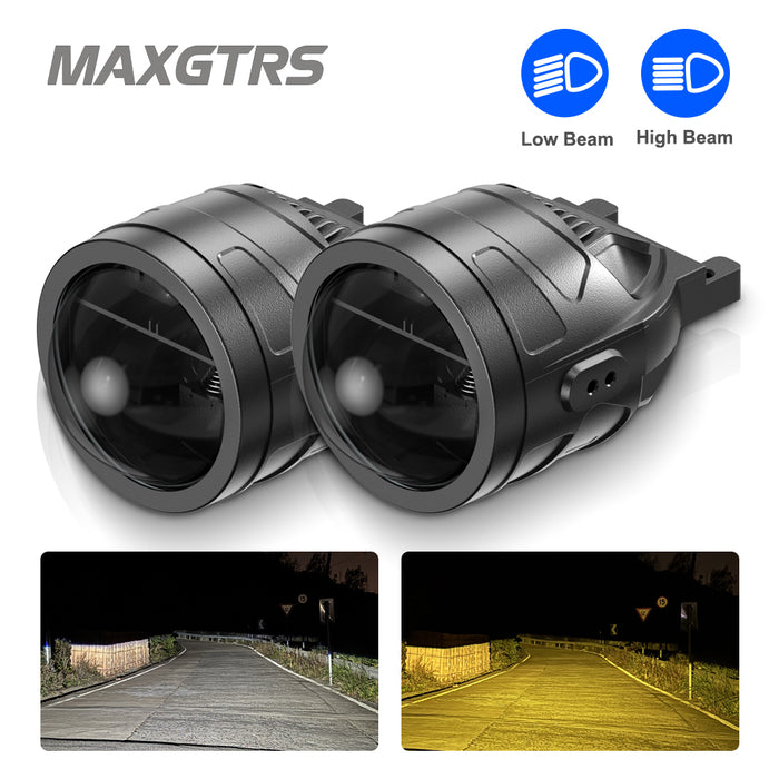 2x 3 Inch Car Bi LED Projector Lens Fog Light 12V 110W 6000K High/Low Beam For Toyota Honda Nissan Ford Universal Fog Lamp Retrofit