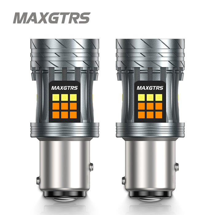 2x 1157 BAY15D P21/5W T20 7443 W21/5W T25 3157 Canbus LED Bulb Yellow Amber For DRL