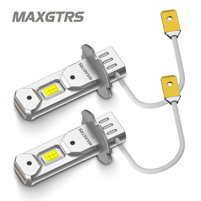 2× H3 LED Headlight Bulb Canbus No Fan High Beam 6500K White Yellow Car LED Fog Light Driving Lamp DRL 12V Mini Design