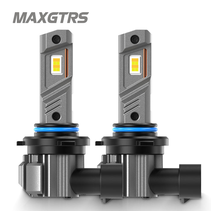 2x 18000LM H11 H8 H9 LED Headlight Bulbs Fanless 6500K White 9005 HB3 Fog Beam 9006 HB4 Double Colors Light Driving Lamp