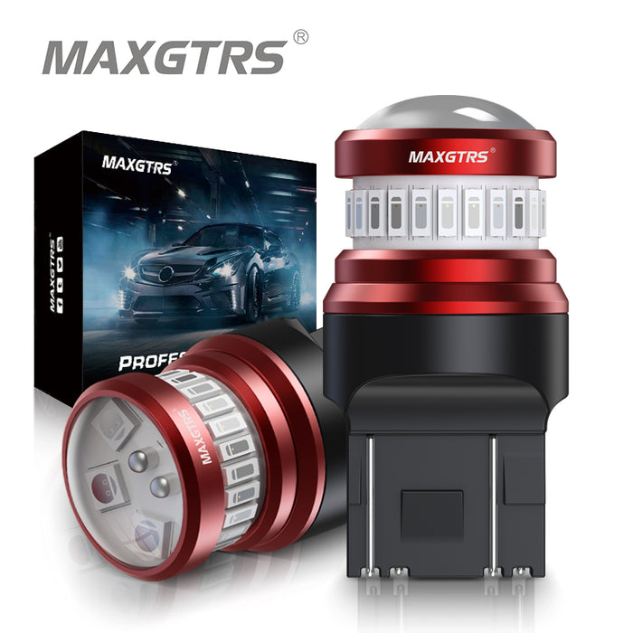 2x Strobe Flash 1157 BAY15D 7443 W21/5W P21/5W 1157 3157 BA15S LED Chip Car LED Bulb Tail Lamp Reverse Red Brake Light 12V 24V