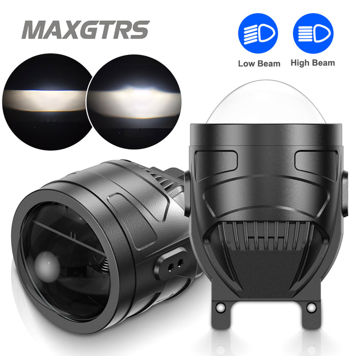 2x 3 Inch Car Bi LED Projector Lens Fog Light 12V 110W 6000K High/Low Beam For Toyota Honda Nissan Ford Universal Fog Lamp Retrofit