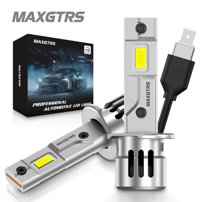 2× 16000LM H1 LED Headlight Canbus Car Fog Light 6500K Super White 12V 52W Plug and Play Mini Size