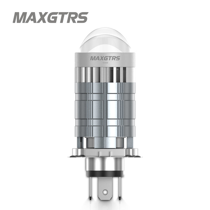 1× Super Bright H4 LED Headlight Bulb Projector Double Lens 55W 6000K Canbus Hi/Lo Car Motorcycle Headlamp with Turbo Fans 12V