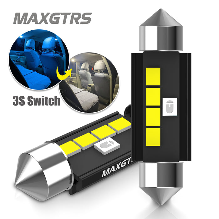 Welcome Blue Automatic Color Change White C5W LED Interior Side Bulbs 31mm 36mm 39mm 41mm License Plate Lamp Reading Light