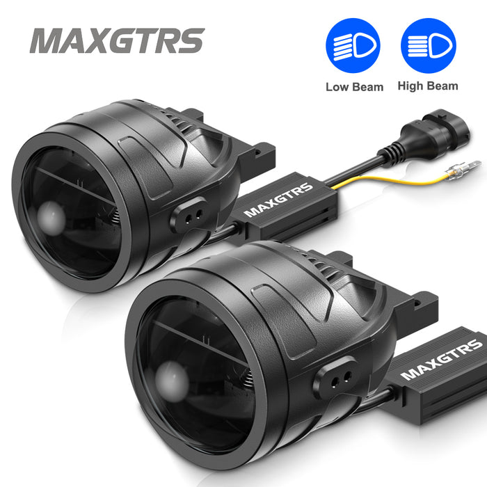 2x 3 Inch Car Bi LED Projector Lens Fog Light 12V 110W 6000K High/Low Beam For Toyota Honda Nissan Ford Universal Fog Lamp Retrofit