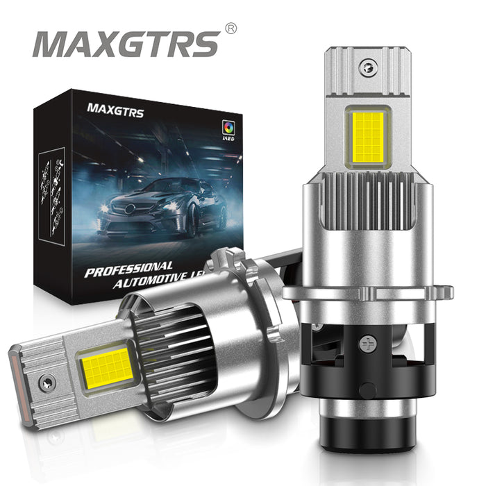 2x D2S D4S 1:1 LED Headlights HID D2R D4R Kit Xeon LED 20000LM 45W High and Low Beam Large CSP Chip 6500K