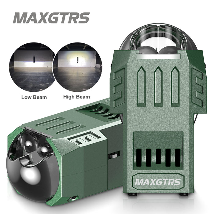 2× Bi Led Module 1.5 Inch Matrix Bi Led Projector Retrofit Headlight High Low Beam for 12V Car Motorcycle Auto Accessories