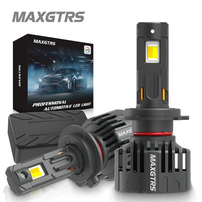 2× APP Control H8 Car Headlight Bulbs H4 Turbo Headlight H11 9005 HB3 9006 HB4 H7 H1 LED Strobe Flash Mode 3000K 4300K 6000K