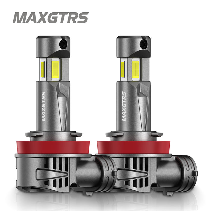 2x Three Sides Light H7 H8 LED Headlight Kit With Fan Canbus Error Free 6500K Wireless Turbo Driving Headlamp Replacement Bulbs