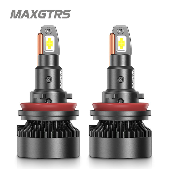 2x V3F Series H1 H4 H7 H8 H11 9006 9005 HB3 LED Headlight Bulbs Canbus 28000LM 130W MINI Size White LED High Low Beam With Fan