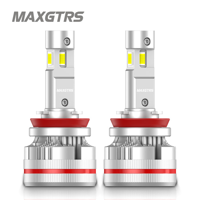 2x 3 Sides Shine H7 H4 H11 Led Lamp Tube Lights H8 HB3 9005 HB4 9006 9012 12V Canbus Car Led Headlight Bulb For Projector Lens
