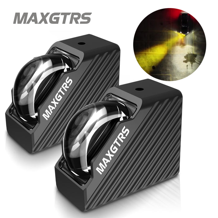 2× Car Turning Assist Grille Light Motorcycle Spotlight Auto Auxiliary Front Light Yellow Turn Signal Lights For Offroad Trunk SUV