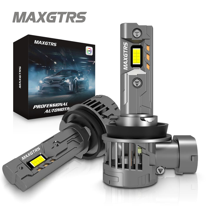 2x Q66 Auto Headlamp H8 H11 55W HB3 9005 HB4 9006 H16JP 9012 HIR2 Car LED Headlight Bulb 28000LM 12V 6000K White Gold