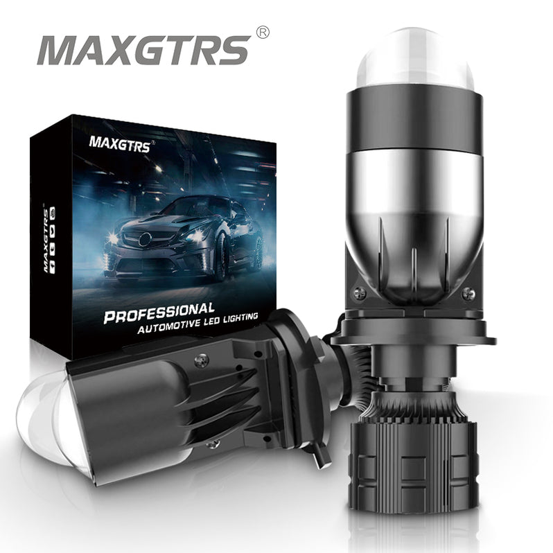 LED Car Lights Bulb | MAXGTRS - 2× H4 LED Mini Projector Lens ...