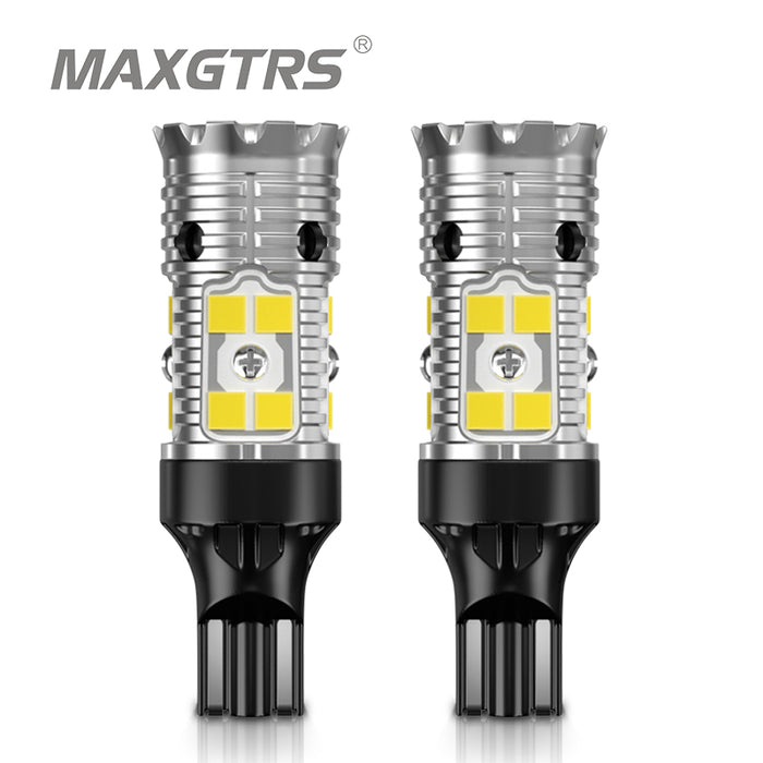 2× T15 W16W 921 912 LED Bulbs 3030 SMD Canbus OBC Error Free Backup Light Reverse Lamp Amber White
