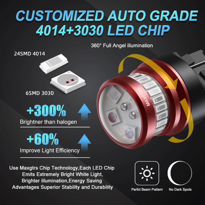 2x Strobe Flash 1157 BAY15D 7443 W21/5W P21/5W 1157 3157 BA15S LED Chip Car LED Bulb Tail Lamp Reverse Red Brake Light 12V 24V