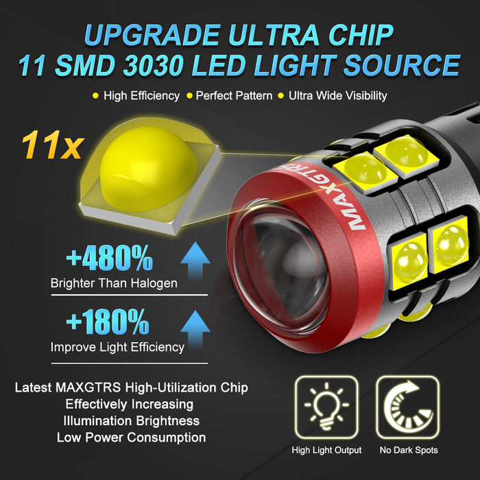 2xT10 LED W5W 5W Car Side Interior lights 12V Super Bright Bulb 3030 Chips 194 168 Auto White 6000K Parking Marker Dome Lamps（