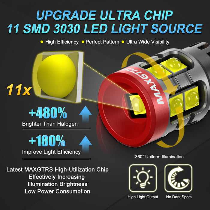 2x W5W T10 194 Canbus No Error 3030 SMD For Car Interior Parking Position Lamp Map Dome Door Trunk Glove Box Lights 6500K White 12V