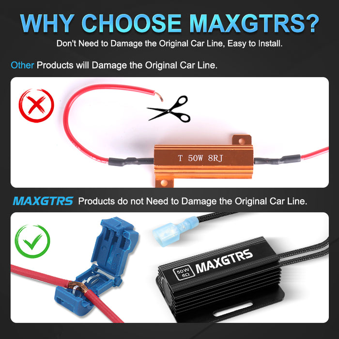 Led Lights Loading LED Car Lights Bulb | MAXGTRS - 2× Universal 50W 6Ω LED Turn Signal ...