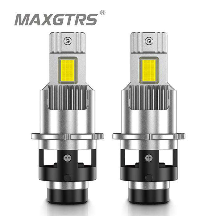 2x D2S D4S 1:1 LED Headlights HID D2R D4R Kit Xeon LED 20000LM 45W High and Low Beam Large CSP Chip 6500K