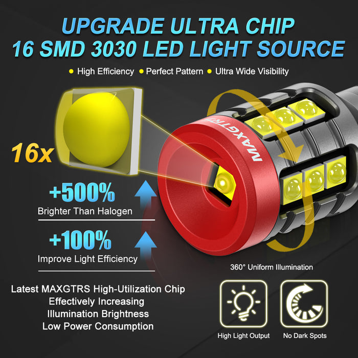 2×T15 W16W LED Bulb No Error White Yellow Super Bright 921 912 LED Canbus Tail Lamp Brake Lights Car Automotive Light