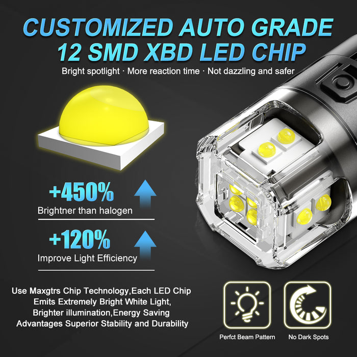 2x S25 P21W BA15S LED Canbus 1156 7440 W21W LED Bulbs T20 Car Tail Lights White Yellow Brake Lights Turn Signal Reverse Lamp DRL