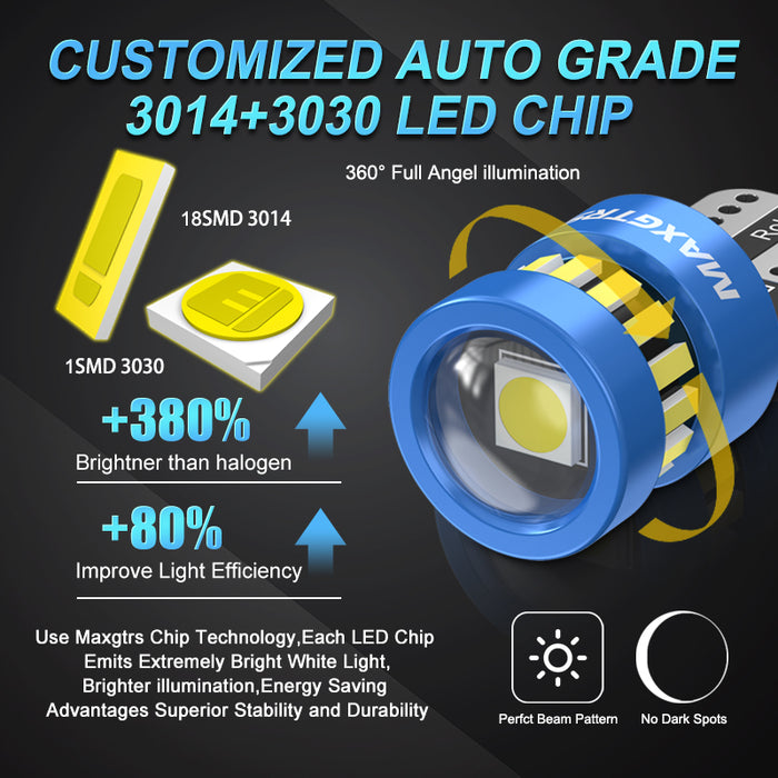 Ampoules LED T10 Canbus 34 SMD 4014 – Sans Erreur, 600% Plus Lumineuses, Pour Feux Intérieurs Voiture, 2 Pièces - 2