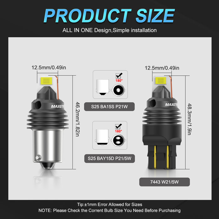 2x Super Bright T20 W21/5W 7443 1157 1156 3570 LED Canbus Light For Lada Kalina Granta Vesta DRL W21W WY21W LED Bulbs White