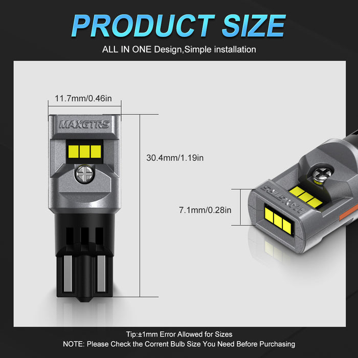 2× W5W T10 LED Light Canbus 194 LED Bulb Parking Position Signal Lamp for Mercedes Benz W203 W211 W204 W210 W124 W212 W202 W205
